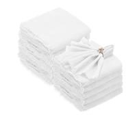 LJAYNJC Servilletas de Tela 50 Uds. Servilleta de algodón de 32x32cm, Toalla de té Reutilizable, decoración de Mesa de Navidad for Fiesta de Boda, servilleta Retro con Rebabas(5)