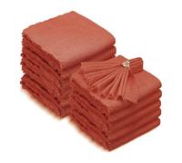 LJAYNJC Servilletas de Tela 50 Uds. Servilleta de algodón de 32x32cm, Toalla de té Reutilizable, decoración de Mesa de Navidad for Fiesta de Boda, servilleta Retro con Rebabas(8)