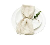 LJAYNJC Servilletas de Tela 50 Uds. Servilleta de algodón de 32x32cm, Toalla de té Reutilizable, decoración de Mesa de Navidad for Fiesta de Boda, servilleta Retro con Rebabas(4)