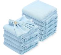 LJAYNJC Servilletas de Tela 50 Uds. Servilleta de algodón de 32x32cm, Toalla de té Reutilizable, decoración de Mesa de Navidad for Fiesta de Boda, servilleta Retro con Rebabas(7)