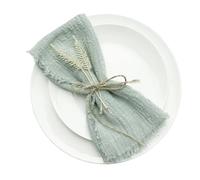 LJAYNJC Servilletas de Tela 50 Uds. Servilleta de algodón de 32x32cm, Toalla de té Reutilizable, decoración de Mesa de Navidad for Fiesta de Boda, servilleta Retro con Rebabas(9)