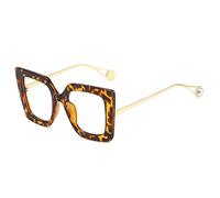 LJCZKA Gafas Cuadradas Mujer Sin Graduar, Gafas de Lectura Cuadradas Mujer Gafas Luz Azul Gato Filtro Azul de Descanso Ordenador