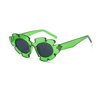 LJCZKA Gafas de Sol Ojo de Gato Flores Mujer, Retro Gafas de Sol Forma de Flor Trendy Moda Fiesta Gafas Festival Carnaval con Protección UV