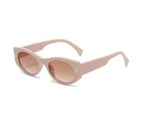 LJCZKA Gafas de Sol Vintage de Ojo de Gato para Mujer, Redondas Pequeñas Estilo Años 90, Protección UV400 (RosaSfumatoMarrone)