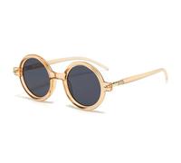 LJCZKA Gafas de Sol Vintage Redondas Hombre y Mujer, Gafas da Sol Redondas Grandes Retro Gafas Moda Protección UV400