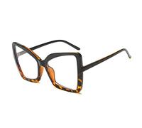 LJCZKA Gafas Luz Azul Ojo de Gato Mujer, Gafas Sin Graduar Mujer Gafas de Lectura para Ordenador Descanso