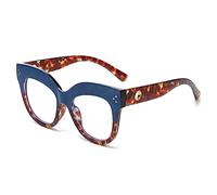 LJCZKA Gafas Luz Azul Ojo de Gato Ovaladas Mujer, Gafas Sin Graduar Mujer Groß para Ordenador Descanso