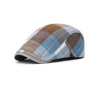 LJCZKA Gorras Planas para Hombre Mujer Gorra Boina Vintage Ajustable Boina Flat Cap para Acampada Pesca y Excursiones (Azul Claro)