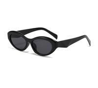 LJCZKA Retro Gafas de Sol Ovaladas para Mujer, Gafas de Sol Ojo de Gato Vintage Pequeñas Protección UV400
