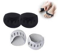 LJFEA Almohadillas metatarsianas de tela de nido de abeja 4 pares de almohadillas de cojín de bola suave de pie, almohadillas reutilizables para el antepié para mujeres y hombres, prevención del dolor