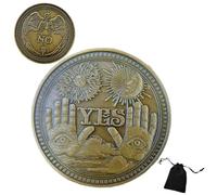 LJFEA ¡Nunca Pierdas! Sí No Monedas Volteando Moneda de Desafío, Colección de Monedas Conmemorativas de Recuerdos, Cráneo en Relieve Juego de Toma de Decisiones Uso (con Bolsa de Almacenamiento)