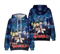 LJFIWY Anime Mashle: Magic and Muscles Sudadera con capucha Mash Burnedead Lemon Irvine Sudadera con capucha de dibujos animados de manga larga con cordón, ropa deportiva, cosplay, tops casuales (tipo