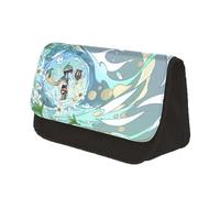 LJFIWY Xiao/Venti/HuTao/KeQing - Estuche para lápices con impresión 3D, estuche grande con doble cremallera, organizador de artículos de papelería para niños, niñas y estudiantes, Venti, 22x7.5x13cm,
