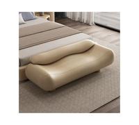 LJHFG63KUYT Banco al Final de la Cama Taburete de Cama Ondulado Alta Gama con Respaldo, Taburete muelles, Noche, sofá, Banco Largo Bancos de Almacenamiento(Khaki)