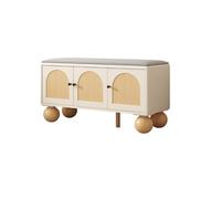 LJHFG63KUYT Banco del vestíbulo Banco de Zapatos, Bancos Almacenamiento Entrada, Blanco con cojín Acolchado, Banco Madera for, Organizador for y Pasillo Pasillo