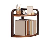 LJHFG63KUYT Librería Estante Organizador de Esquina Multifuncional, Estante Triangular Metal y Tablero Artificial Moderna