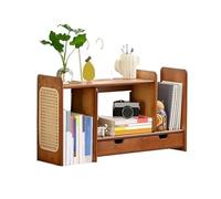 LJHFG63KUYT Librería Estantería de bambú expandible Estilo Chino Ajustable con cajón, Estante Almacenamiento, Panel Lateral ratán Estantes organizadores