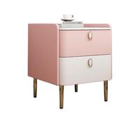 LJHFG63KUYT Mesa Auxiliar Mesita de Noche Extra Estrecha Madera Maciza, pequeña, Moderna, Lujo, con luz, for Dormitorio, mesita Rosa(XS)
