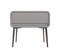 LJHFG63KUYT Mesa Auxiliar Mesita de Noche Madera Minimalista, Moderna, Pierna Alta, pequeño, con un Solo cajón, Mueble, gabinete Almacenamiento(Light Gray,Medio)