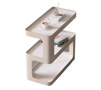 LJHFG63KUYT Mesas de Centro Sofá de Lujo con Paneles Roca for Sala Estar, Armario Lateral móvil, mesita Noche Esquina Sencilla, Mesa Centro pequeña Extremo del sofá(Blanco,65cm)
