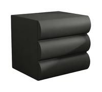 LJHFG63KUYT Mesilla de Noche Mesita De Noche 3 Cajones Curvos | For almacenamiento y organización del dormitorio.(Negro,Grande)