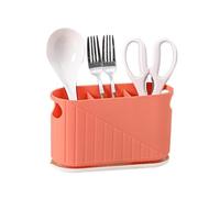 LJHFG63KUYT Porta Utensilios Organizador de cucharas y Tenedores, Soporte for secar Utensilios, for Cocina, escurridor Compacto for Palillos, Cubiertos Soporte para Cubiertos(Pink)