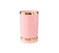 LJHFG63KUYT Porta Utensilios Soporte de cerámica for Utensilios, cucharas y Palillos, escurridor con Bandeja Drenaje Soporte para Cubiertos(Pink)