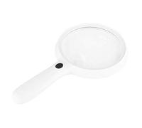 LJHJYDW 1.3X 5X Jumbo Illuminated Magnifier, Extra Large Handheld Magnifying Glass with Lights for Macular Degeneration, Seniors, Loupe for Reading Books, News Fashionable