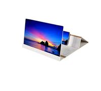 LJHJYDW 12'' Screen Magnifier, Solid Wood Grain Foldable Mobile Phone Screen,Suitable for Watching Movie Videos on All Smartphones