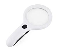LJHJYDW 2.5X 8X Illuminated Magnifier, Handheld Magnifying Glass with and UV Lights for Macular Degeneration, Seniors, Loupe for Reading Books, Newspapers, Cur Fashionable