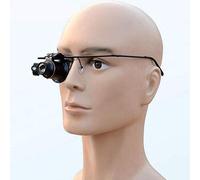 LJHJYDW 20x Headband Magnifier with Light, Head-Mounted Handsfree Reading Magnifying Glasses, Jeweler,Watch Loupe,Electronic Repair,Black A/A Interesting Life Fashionable
