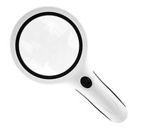LJHJYDW 30x Shatterproof Magnifying Glass Handheld Reading Magnifier 100mm Non-Scratch Quality Glass Lens Perfect for Seniors and Kids