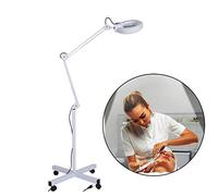 LJHJYDW 5X/8X Magnifier Lamp,127mm Floor Lamp, Magnifying Glass, Foldable Swivel, Height Adjustable for Beauty Manicure Tattoo Skiare Equipment a / 8X Interesting Life Fashionable