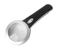 LJHJYDW 6X Handheld Magnifying Glass 73mm Elderly Students Reading Magnifier Mirror with Light
