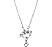 LJHJYDW Accessories Toggle Necklace For Men and Women, Hip Hop Cuban Link Chain T Bar Toggle Clasp Long Chain Pendant Charm Choker Necklace, Lock and Key Necklace