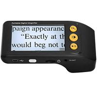 LJHJYDW - Ayuda de lectura electrónica de baja visión, soporte plegable de zoom 2x-25x, pantalla LCD de 3.5 pulgadas, lupa digital portátil para leer impresiones pequeñas para personas mayores de baja