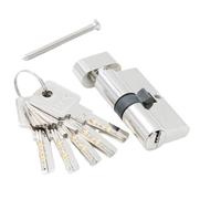 LJHJYDW Barrel Security Copper Cylinder Interior Bedroom Living Handle Brass Key Locking 5 Keys Indoor Door Lock Cylinder(Color:55mm27.5add27.5)