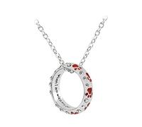 LJHJYDW Charm Necklace for Women Girls with Bone- Gift When Dog Pendant Necklace Pet Cute Ring Dog Rose and