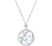 LJHJYDW Constellation Circle Charm Pendant Necklace Twelve Constellations Zircon Necklace Constellations Guardian Choker