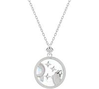 LJHJYDW Constellation Circle Charm Pendant Necklace Twelve Constellations Zircon Necklace Constellations Guardian Choker