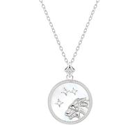 LJHJYDW Constellation Circle Charm Pendant Necklace Twelve Constellations Zircon Necklace Constellations Guardian Choker
