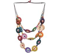 LJHJYDW Crystal Necklaces For Women, Trendy Ethnic Tribal Bohemian Round Natural Semi-Precious Stone Necklace Reiki Chakra Necklace Dainty Chain Yoga Meditation Jewelry Gift For Girl Women Men