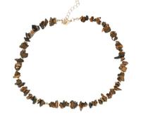 LJHJYDW Crystal Pendant Necklace, Crystal Stone Necklace Dainty Bohemia Gravel Natural Tiger's Eye Stone Choker Reiki Amulet Chakra Necklace Chain Yoga Meditation Jewelry Choker For Girl Women Men