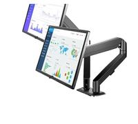 LJHJYDW Dual Monitor Arm Gas Spring Single Desk Mount Bracket 17-30 Inch Support TV Stand Ergonomic Stand Clamp PC M22(M22B)