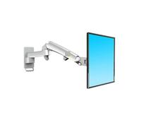 LJHJYDW F150 3-12kg Aluminum Gas Spring Monitor TV Wall Mount Bracket Full Motion Dual Arm LCD 24-35 Inch LCD Monitor Stand Bracket(Matte with Adaptor)