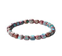 LJHJYDW Friendship Bracelet Men Crystal Bead Bracelets Nature Stones Orange Round Woven Stretchy 19cm 1PCS for Engagement