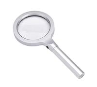 LJHJYDW Handheld Magnifier 10x/20x Double Lens Magnifying Glass with Light Magnifying Mirror Metal Magnifying Lens for Home Learning Reading and Fault Finding