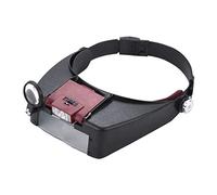 LJHJYDW Hands Headband Magnifier with Light -1.5X 3X 6.5X 8X with 4 Detachable Lenses Magnifying Glasses with Light for Reading, Jewelry Loupe, Watch, Electronic Repair