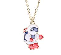 LJHJYDW Korean Star Astronaut Series Necklace Cartoon Cute Rocket Lilliputian Pendant Long Necklace (RD2, One Size)