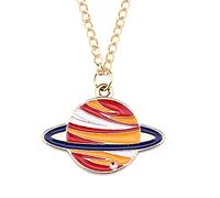 LJHJYDW Korean Star Astronaut Series Necklace Cartoon Cute Rocket Lilliputian Pendant Long Necklace (RD1, One Size)